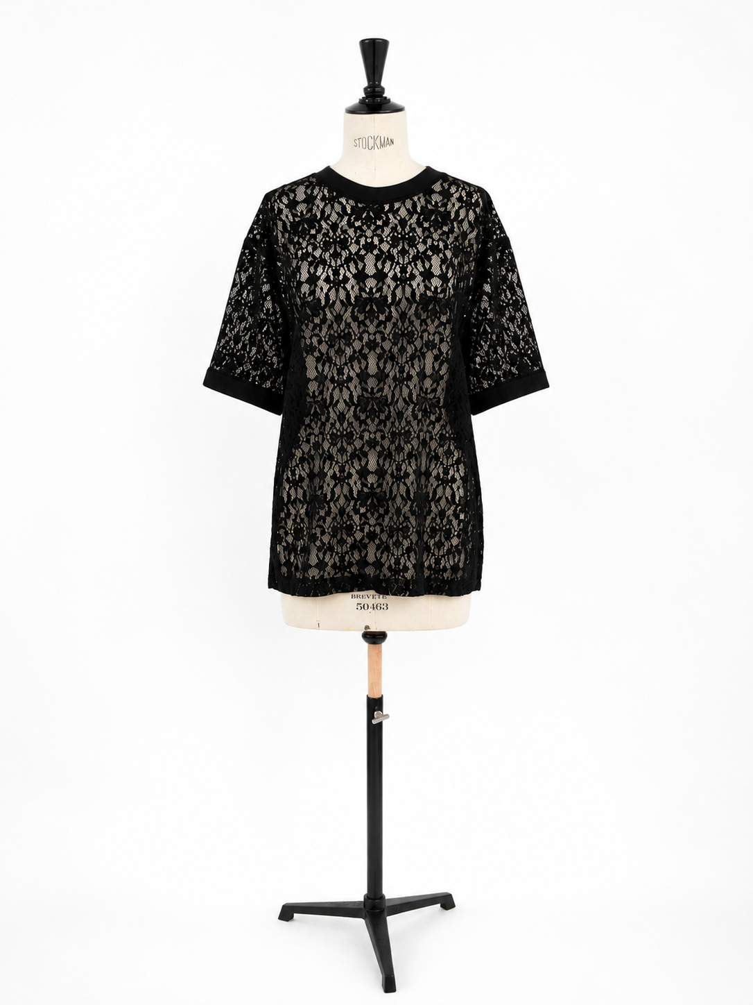 Short Sleeve Flock Lace T-shirt